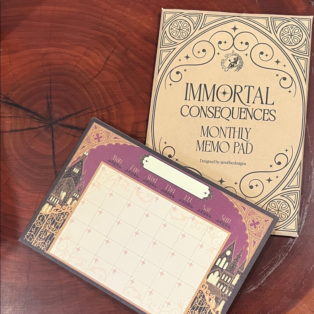 Immortal Consequences Monthly Desk Pad